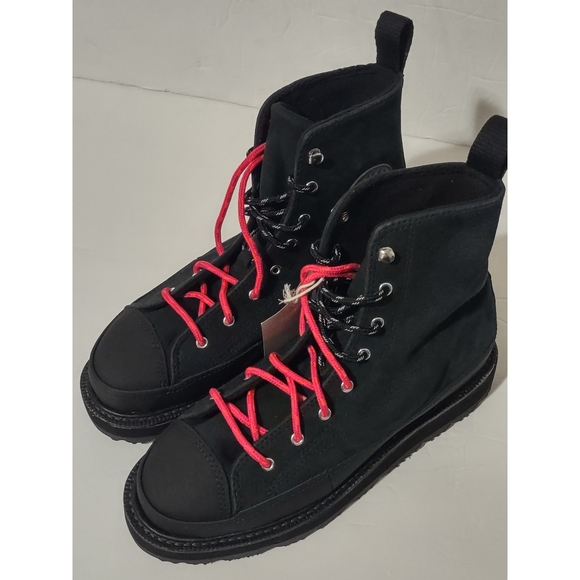 Converse Unisex Boot Chuck Taylor Hi Black/Black/Prime Pink 173213C Sz 5 M/6.5 W - Picture 1 of 10